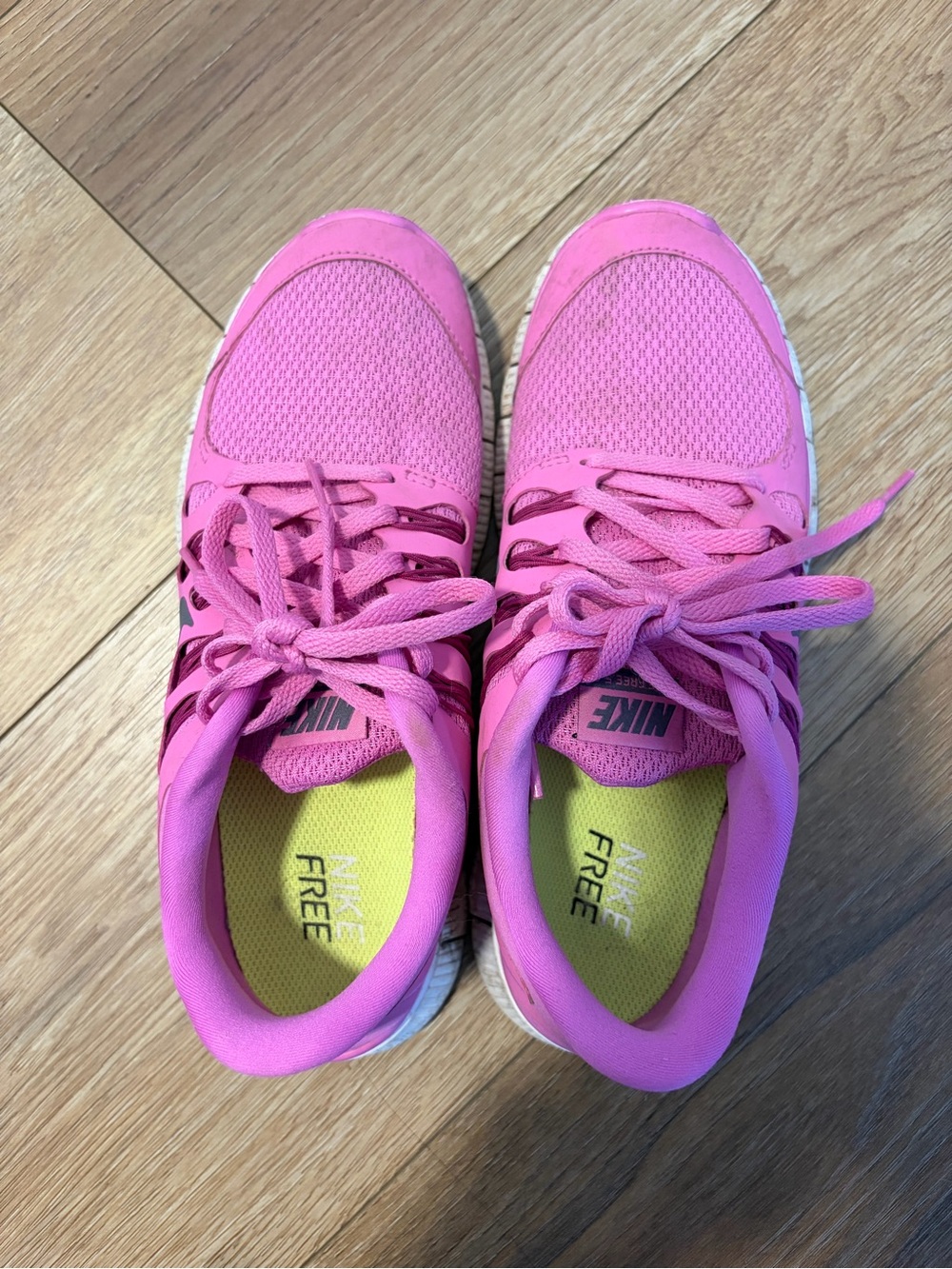 Nike Pink Lace-Up Athletic Sneakers